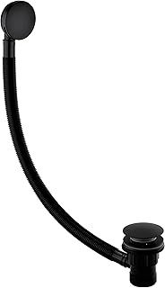 Bristan W BATH03 BLK Round Bath Waste Slotted, Black