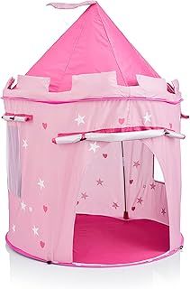 Girls Play Tent - Pink Princess Castle - Kids Pop-Up Tent - Childrens Indoor or Outdoor Garden Playhouse - Girls Wendy House - With UV Protection Sun Safe For Kids