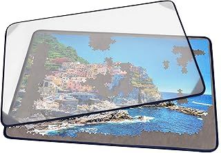 Tektalk Jigsaw Puzzle Board Portable Puzzle Mat with Puzzle Dustproof Cover for Puzzle Storage Puzzle Saver, Non-Slip Surface, Up to 1000 Pieces (Gray)