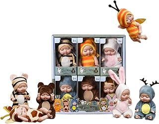 Mini Reborn Dolls, 6 Pcs Sleeping Rebirth Dolls Miniature Toys That Looks Real