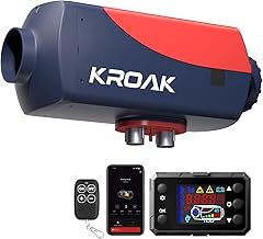 KROAK Diesel Heater 12V, Diesel Heater 8KW with Bluetooth Remote Control and Smart APP, 10L Fuel Tank of Diesel Air Heater, Parking Heater Automatic Adjustment for Truck, Car Trailer, RV