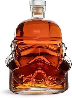 Original Stormtrooper Decanter, Transparent, for Whiskey, Bourbon & Scotch, 750ml, Original Cork Seal, Star Wars Gifts for Men - Thumbs Up!