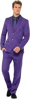Smiffys Purple Suit, Purple with Jacket, Trousers and Tie, Stand Out Suits Fancy Dress, Comedy Dress Up Costumes
