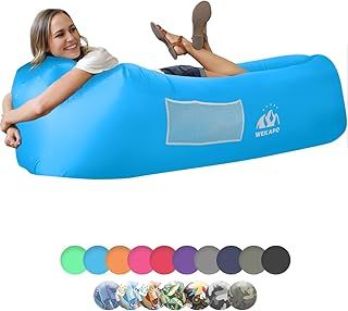 Wekapo Inflatable Lounger Air Sofa Hammock-Portable,Water Proof& Anti-Air Leaking Design-Ideal Couch for Backyard Lakeside Beach Traveling Camping Picnics & Music Festivals