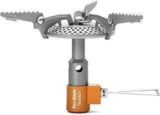 Fire-Maple 116T Titanium Camping Gas Stove | Mini Pocket One-Piece Gas Burner | Ultralight Backpacking Cooking Stove Portable for Outdoor Activities