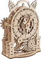 UGEARS Vintage Alarm Clock 3D Puzzle - Wooden Model Kits for Adults to Build - Mechanical Model Desk Clock Making Kit - 3D Wooden Puzzles For Adults - Construction Set Gifts for Fathers Day - 43 Pcs