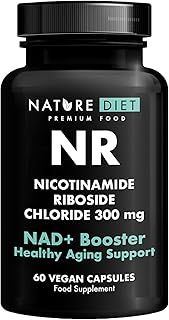 Nature Diet NR - 300mg Nicotinamide Riboside - NAD+ Booster - 60 Vegan Capsules - Supports Healthy Aging