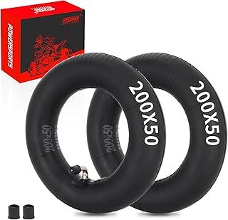 RUTU 200X50 Inner Tubes - 8 X 2" Electric Scooter Tire Tube, Compatible with Razor Crazy Cart, E100, E150, E200, Dune Buggy, Power Core E100, Crazy Cart, ePunk, eSpark - 2-Pack