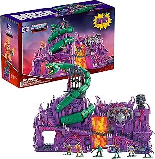 ​MEGA Masters of the Universe Snake Mountain Collector Set, Building Toys for Adult Builders and MOTU fans, ages 14+, HHD16