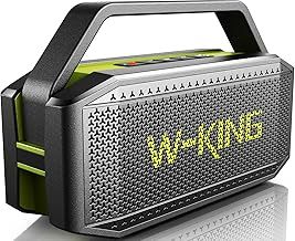 W-KING Bluetooth Speaker, 100W Peak 60W HD IPX6 Portable Speaker Wireless Loud Waterproof Outdoor Party Large Boombox 2 Subwoofer/Ex-Large Passive Radiator-All Round Deep Bass/40H/PowerBank/TF/AUX/EQ
