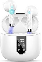 Wireless Earbuds, Bluetooth 5.4 Headphones NEW Wireless Headphones with 4 ENC Mic, 56H Bluetooth Earphones in Ear Noise Cancelling Deep Bass, Mini Ear Buds Bluetooth Earbuds IP7 Waterproof LED Display