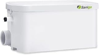 Sanigo Sani-S250C Sanitary Shredder Silent Waste Pump, Shower Lift Pump Equipped with Two Inlets