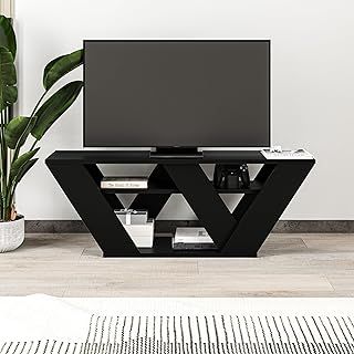 HOCUS PICUS Modern Designed TV Unit for Livingroom up to 42 Inch TVs | Engineered Wood |110x30x40cm | Easy to Assemble and Clean (Black)
