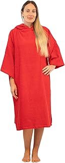 ALLEN & MATE Hooded Towel Poncho for Adults 100% Terry Cotton Changing Robe with Hood for Beach, Swimming, Pool