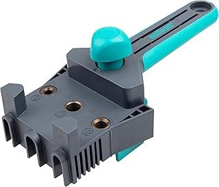 wolfcraft Dowelmaster – dowel gauge for wood joints I 4640000 I Drill gauge for perfect corner, T-butt and edge-to-edge joints in boards/wood