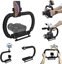 3-Shoe DSLR/Mirrorless/Action Camera Camcorder Phone Stabilizer Expansion Cage Mount Moviemaking Holder Rig Youtube Tiktok Vlogging Video Kit Compatible with GoPro Canon Nikon Sony iPhone Android