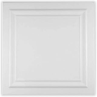 Polystyrene Ceiling Tiles Suspended Cladding Panel Tile White (8 Tiles 50cmx50cm - 1.96 m2 Coverage)