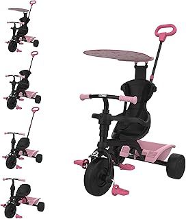TP Toys 4 in 1 Trike, Unicorn Dream, Adjustable and Evolving Ride for Ages 10-36 Months, Parental Lock, Safety Features, UV Sunshade, Shock-Resistant Wheels, 50kg Max Weight