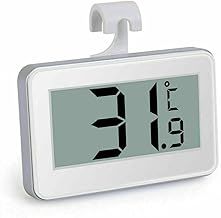 Refrigerator Thermometer,LCD Digital Fridge Freezer Thermometer Monitor with Hanging Hook and Retractable Stand