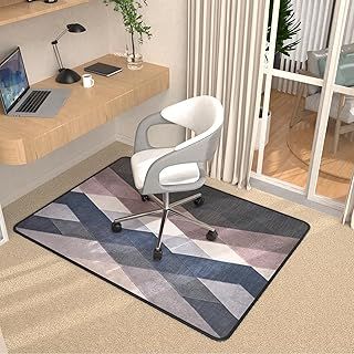 Heavy Duty Office Chair Mats for Carpeted and Hardwood Floor 120 x 90 cm Carpet Protector Chair Mat for Home and Office Floor Mat for Office Chair Anti-skidding Style Retro