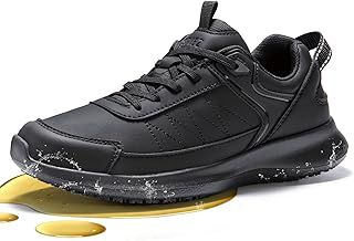 SPIEZ Non Slip Chef Shoes - Lightweight Womens Work Trainers with SRC Certification, Water Repellent Kitchen Nursing Shoes Black UK 3.5-7.5