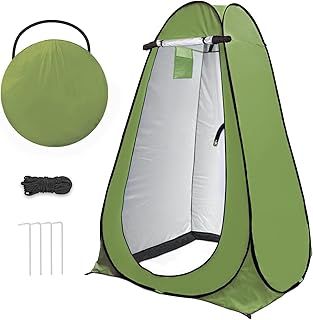 riggoo Camping Toilet Tent Pop Up, Outdoor Shower Changing Tent, Portable Pop Up Toilet Tent Privacy Tent for Hiking Beach(UV 40+)