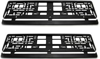 Pair Of Number Plate Holders For Cars - Registration License Number Plate Holder Frame, Caravan/Trailer/Car Registration Plate Holders - Black ABS Plastic, Set of 2