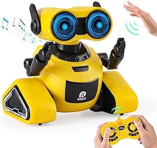 Highttoy Robot Toys for Kids, Remote Control Robot Toy with Gesture Sensing, LED Eyes and Music Rechargeable RC Robot Toys for 3 4 5 6 7 8 Year Old Boys Girls Gifts
