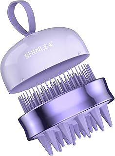 Scalp Massager - SHINLEA Shampoo Brush for Clean, Silicone Double-Side Hair Head Massager Scalp Brush Promote Hair Growth, Reduce Dandruff, Wet & Dry Use 2 in 1 Design