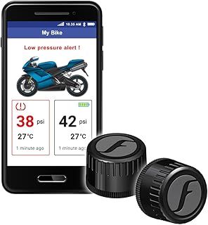 FOBO Bike 2 (Black) - TPMS External Monitor Tire Tire Temperature Sensor Wireless Smart Bike Motorcycle Bike Tire Temperature Sensor