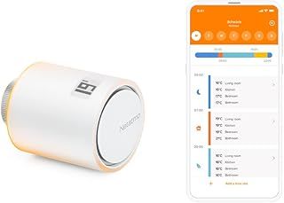 Netatmo Additional Smart Radiator Valve, Room control, Save Heating Costs, Add-on for Netatmo Thermostat and for collective or district heating, 2 add. batteries, works with voice assistants, NAV -AMZ