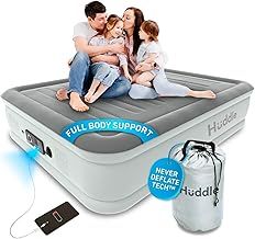 Huddle® Luxury NEVER DEFLATE King Air Bed with Patented Dual Pump SlumberGuard™ Premium Technology | Inflatable Mattress with built-in pump | Comfortable Inflatable Mattress