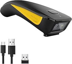 Bluetooth Mini Barcode Scanner 2.4G Wireless Compatible, Small Pocket USB 1D 2D QR Code Scanner for PC POS, Bar Code Image Reader for Tablet iPhone iPad Android iOS - C750