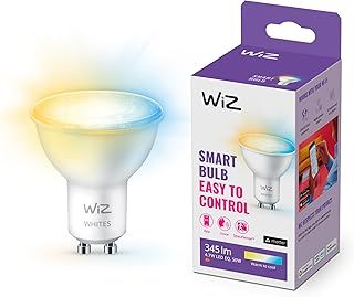 WiZ Smart Bulb, Tunable White [GU10 Spot] 50W, Smart LED Connected WiFi Works with Alexa, Google Assistant & HomeKit, App Control for Home Indoor Lighting, Livingroom, Bedroom, Energy Monitoring