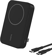 Belkin BoostCharge Pro Wireless Power Bank 10000mAh with Qi2, MagSafe Compatible Portable Charger + Built-in Pop-up Kickstand - For iPhone 16, 16 Plus, 16 Pro, 16 Pro Max, iPhone 15, and More - Black