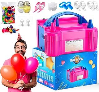 K-MART Electric Balloon Pump, Portable Dual Nozzle Electric Air Pump for Balloons, Balloon Machine for Bulk Balloons Filling, Balloon Pump Electric for Outdoors Events (AC220-240V 600W)