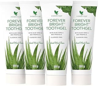 Forever Living Products Forever Bright Toothgel, 130g, Fluoride-Free with Aloe Vera (Bundle of 4)