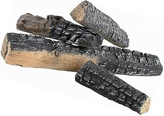 Set of 4 Ceramic Wood (0891) Decorative Wood for Bio-Ethanol or Gas Fireplace Heat Resistant Ceramic Logs Firewood
