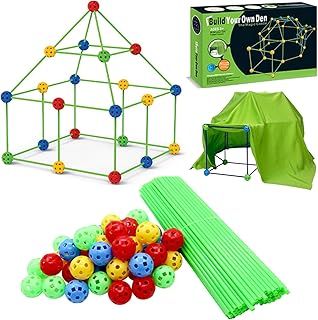 Kids Fort Building Kit, DIY Play Tent Making Set Den Building Kit Construction Toys, Build Your Own Den Kit