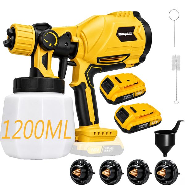 Cordless Paint Sprayer，Compatible with Dewalt，3 Spray Patterns