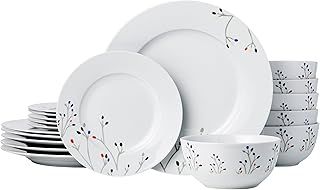 Amazon Basics 18-Piece Dinnerware Set - Branches, Service for 6