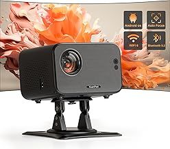 [Official Netflix Certified & Auto Focus] Smart Projector Native 1080P, XuanPad Mini Projector for Bedroom, Auto Keystone, 3D Stereo Sound WiFi Bluetooth Projector with 360° Adjustable Stand