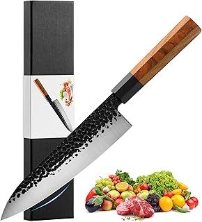 Japanese Chef Knife Gyuto Chef Knife - 8 Inch Professional Hand Forged Kitchen Chef Knife High Carbon Japanese AUS-8 Stainless Steel Chef Knife with Rosewood Handle & Gift Box …