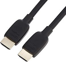 Amazon Basics HDMI Cable, 48Gbps Certified Ultra High Speed, 8K@60Hz, 4K@120Hz, Gold-Plated Plugs, Ethernet Ready, 0.9 m, Black