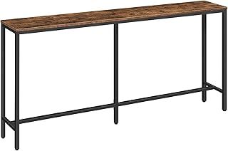 Console Table, 160 CM Narrow Long Sofa Table, Entryway Table, Industrial Sofa Table, Side Table, for Hallway, Living Room, Sturdy and Stable, Easy to Assemble, Rustic Brown ACTHR16001Z