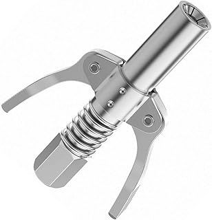 Offfay Grease Gun Coupler, Quick Release Grease Coupler, Double Handle Gear Oil Nozzle, Fits All Standard Automotive Grease Guns, Compatible with All Grease Guns (Coupler Only)