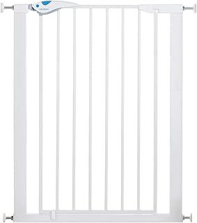 Munchkin Lindam Alloy Steel Stair Gate, Tall Stair Gate 91.4cm, Easy Fit Deluxe Toddler & Baby Gate, Stair Gate Pressure Fit Baby, dog Gate, Stairs & Doorways, No Screws Child Gate 76-82cm White