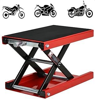 500KG Motorcycle Lift Stand - Scissor Lifter, Adjustable Foldable Motorbike Hoist Jack for Repairing