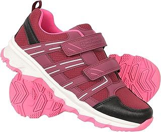 Mountain Warehouse Cannonball Kids Walking Shoes – Lightweight & Soft Suede & Textile Sneakers with Ankle Support – for Spring Summer Travelling & Camping