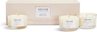 NEOM- Wellbeing Candle Trio Gift Set | Perfect Night's Sleep, Real Luxury & Happiness Travel Candle | Essential Oil Blend